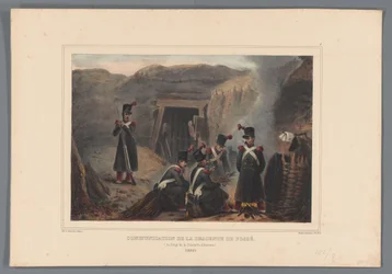 Militärs bei einem Minengang, 1832