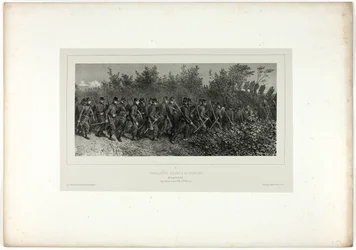 Pioniere gehen zu den Schützengräben, aus Souvenirs d’Italie: Expédition de Rome