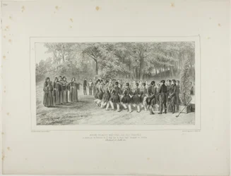 Walachischer Rundtanz, aufgeführt von den Zigeunern und getanzt von den Musikern des zweiten Regiments im Haus von Prinz Ghika, Ghospodar, Walachei