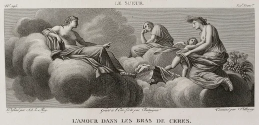 Die Liebe in den Armen von Ceres, nach Eustache Le Sueur