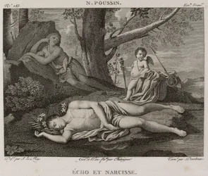 Echo und Narziss, nach Nicolas Poussin