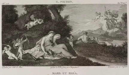 Mars und Rhea, nach Nicolas Poussin