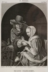 Familienszene, nach Frans van Mieris dem Älteren