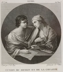 Die Vereinigung von Zeichnung und Farbe, nach Guido Reni