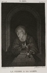 Die Frau mit der Lampe, nach Gerrit Dou