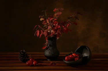 Dunkles Herbst Stillleben