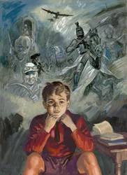 Junge beim Nachdenken