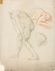 Studien einer kauernden Figur