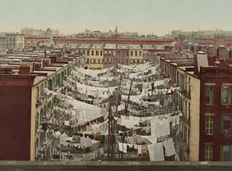 Eine Montagwäsche, New York, ca. 1900