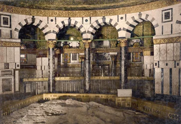 Der Felsen in der Omar-Moschee, Jerusalem, ca. 1890-1900
