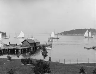 Bar Harbor, Mt. Desert Island, Maine, der Hafen vom Newport House, um 1901