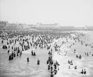 Der Strand, Atlantic City, um 1904