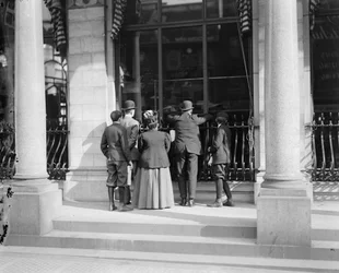 Beobachtung der Herald-Pressen, Herald-Gebäude, New York, N.Y., ca. 1900-10