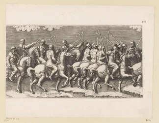 Parade bewaffneter Reiter (Mittelteil)