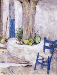 Blauer Stuhl am Baum, 1993