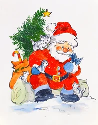 Weihnachtsmann und Kätzchen, 1996