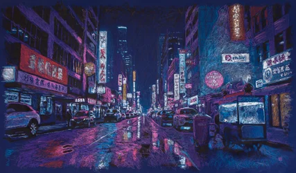 Reize auf einer Allee in HK