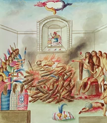 Tome 3 fol.132, Ein Menschenopfer, aus 