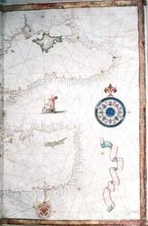 Türkei, das Kaspische Meer und Zypern, Detail aus einem Weltatlas, 1565
