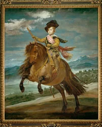 Infant Baltasar Carlos, Sohn von König Felipe IV und Königin Isabella, zu Pferd