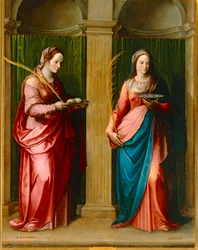 Die Heiligen Agueda und Lucia, mit Brüsten und Augen
