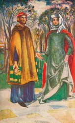 Ein Mann und eine Frau aus der Zeit von Edward I., 1907