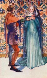 Ein Mann und eine Frau aus der Zeit von Edward II. (1307-1327)