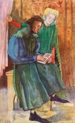 Ein Mann und eine Frau aus der Zeit von Heinrich IV. 1399-1413