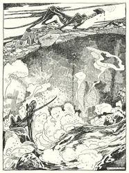 "Wir sahen die Drachenwelpen zum Teich gehen, um zu trinken und sich zu reinigen"