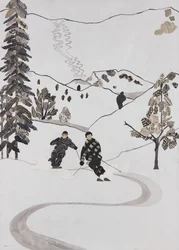 Skifahren auf Wiesen
