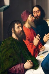 Pfarrkirche (Parochiekerk Sint-Pieter). Abendmahl. Dirk Bouts. 1464-1468. (Detail)