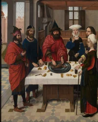 Das Passahfest, Detail vom Altarbild des Heiligen Sakraments, ca. 1464-68 (Detail)