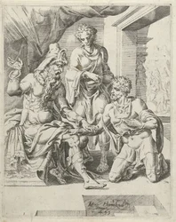 Eliëzer verspricht, eine Frau für Isaak zu finden