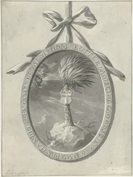 Emblem der Rotterdamer Übungsgesellschaft De Palmboom, 1785