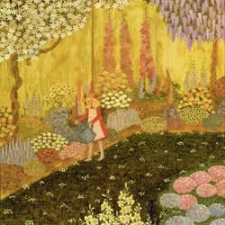 Mädchen im Garten