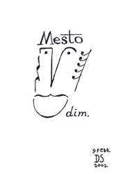 Mesto - eine Karikatur eines Gesichts, gezeichnet mit musikalischer Notation