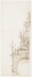 Entwurf für eine festliche Dekoration zu Ehren eines Bischofs