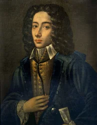 Porträt von Giovanni Battista Pergolesi. Öl auf Holz von Domenico Antonio Vaccaro. Konservatorium von Neapel