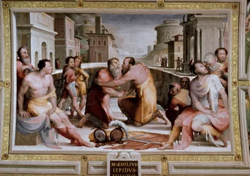 Die Versöhnung des römischen Konsuls Marcus Fulvius Flaccus und Marcus Aemilius Lepidus um 126 v. Chr.