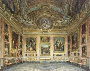 Interieurs des Palazzo Pitti, Florenz: Die Sala di Saturno mit Peruginos 
