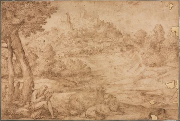 Heiliger Hieronymus in einer Landschaft