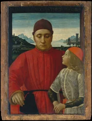 Francesco Sassetti 1421-1490 und sein Sohn Teodoro, ca. 1488