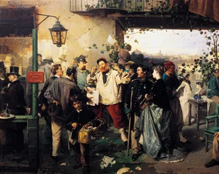 Nachricht vom Frieden von Villafranca (Detail)