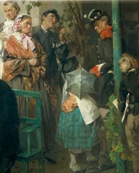 Nachricht vom Frieden von Villafranca (Detail)