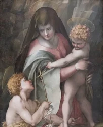 Madonna mit Kind und dem jungen St. Johannes, Domenico Puligo