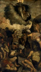 Der heilige Augustinus heilt den Gelähmten, um 1549