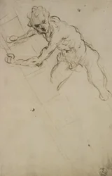 Studie einer Figur für die Kreuzigung