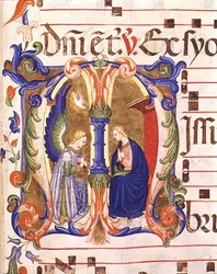 Ms 572 f.147r Historisierte Initiale 