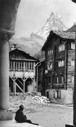 Matterhorn, Zermatt, Schweiz, um 1924