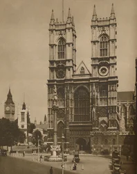 Die Hand von Wren im Bau der Westminster Abbey, ca. 1935
